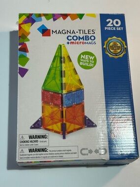 MAGNA-TILES Combo MicroMAGS 20 piece building magnetic block tiles
